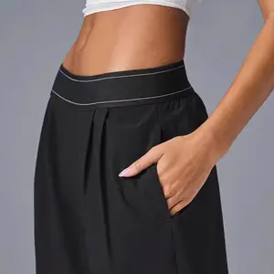 Women's High Waisted Yoga Suit Pants Straight Leg Wide Leg Sports Trouser Casual Outdoor Comfortable Loose Fit Yoga Pants for Workout Gym Daily Wear Stylish Stretchable All Season Yoga Suit Bottoms
