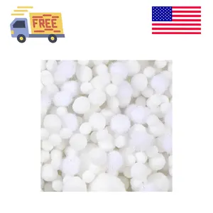 900 PCS Pom Poms, White Bulk Pom Poms Arts and Crafts, Soft and Fluffy Craft Pom Poms