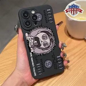 Creative Money Pattern Phone Case, Anti-drop Phone Protector Cover, Phone Compatible with iPhone 6 7 8 X XR XS 11 12 13 14 15 Pro Max Protection Protective Shockproof Casing Cellphone Smartphone Black