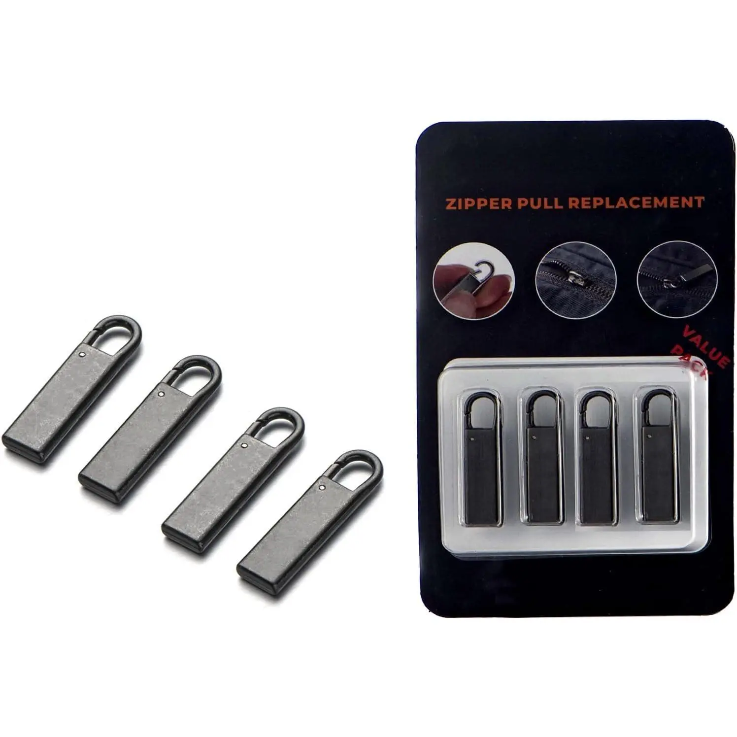 Zipper Pull Replacement Metal Zipper Handle Mend Fixer for Luggage Suitcases Bags