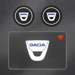 1/2/3/4PCS Rubber Car Coaster Anti-Slip Water Cup Slot Pad Anti-slip mat For Dacia Duster Logan Sandero Jogger Spring Stepway Mcv 2 Solenza Largus Dokker Lodgy