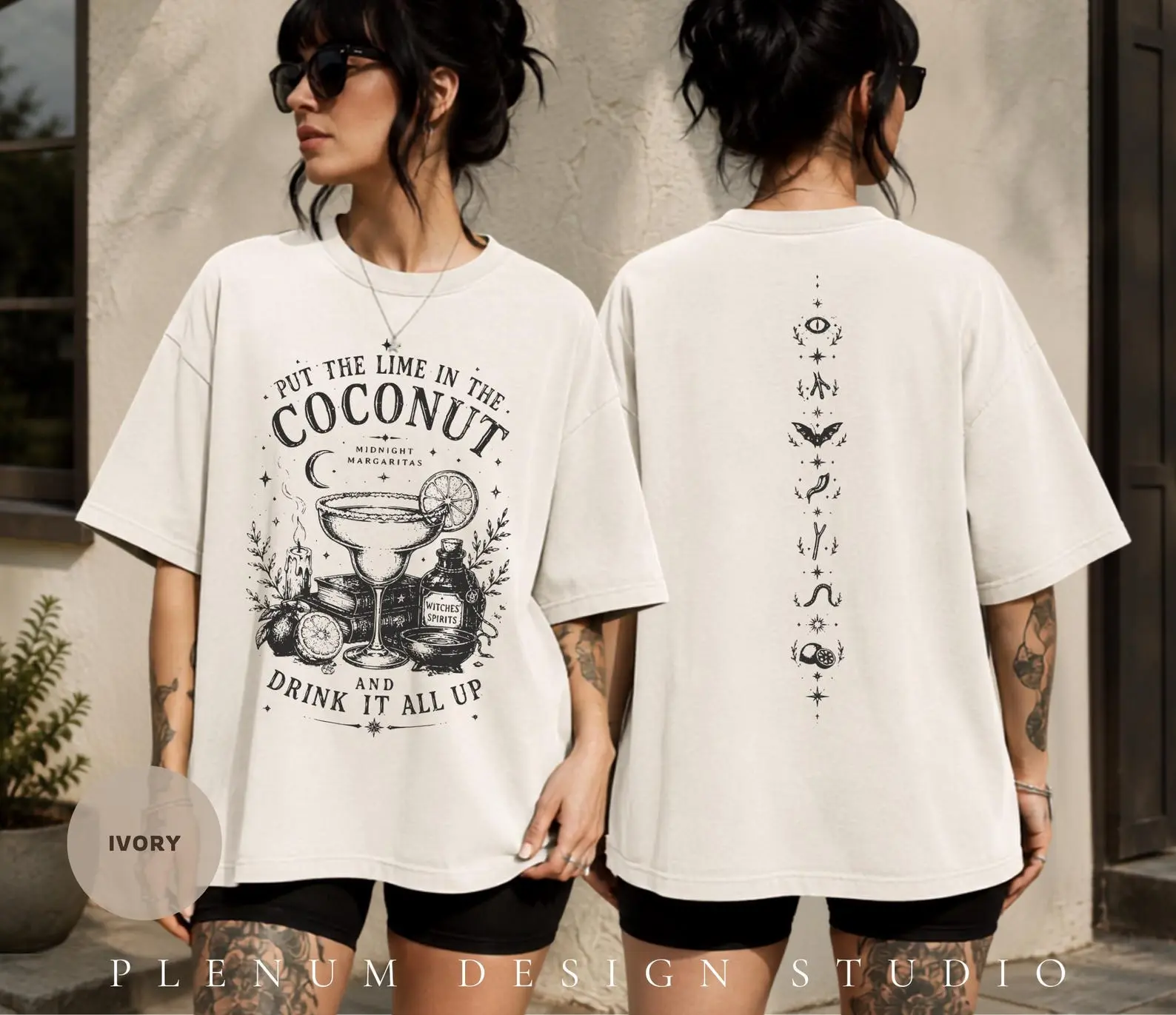 Comfort Color Practical Magic Tee, Midnight Margaritas, Retro Halloween Shirt, Spooky Season TShirt