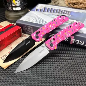 New 2038r High Quality Folding Knife, G10 Handle, D2 Blade, Survival Knife, Portable Edc Camping Outdoor Knife, Folding Pocket Knives