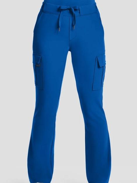 Healing Hands Quest Blair Women's 6-Pocket STRETCH Flare Leg Drawstring Cargo Scrub Pants