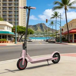 Electric Scooter,8.5" Tires,350W Motor,Up to 19MPH Max Speed,Portable Electric Scooter with Light, Suitable for Female Girls,Halloween Gifts