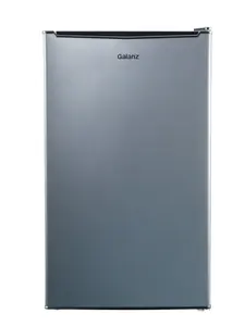 3.3 Cu ft One Door Mini Fridge, Estar, Stainless Steel Look, New