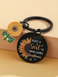 Sunflower Keychain Gifts for Women & Girls, Floral Pattern Keychain, Keychain Pendant, Perfect Birthday & Christmas Presents, Unique Friendship & Thinking of You Gifts