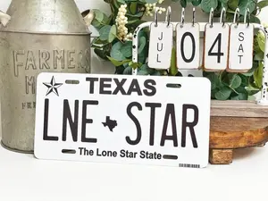 Texas Lne Star Car License Plate
