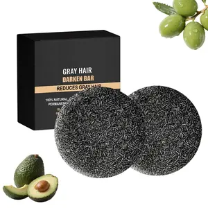 2 Pack Natural Hair Darkening Soap Bar Deep Clean Shampoo Bar For Hair And Beard Care
