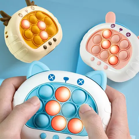 3rd Generation Fast Press Cute Animal Fidget Item for Kids - Sensory Fidgets, Stress & Anxiety Relief Pop Tube, Boosts Concentration & Hand-Eye Coordination, Christmas Gifts for Kids Birthday Present
