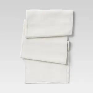 72" x 14" Cotton Solid Table Runner White