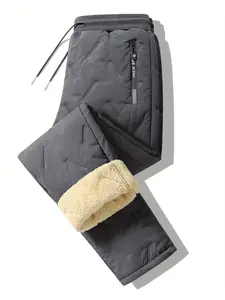 Men's Casual Winter Pants with Fleece Lining for Warmth, Stylish Soft Cold Weather Trousers for Comfy Everyday Wear