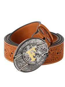 Western Cowboy Initial Letter Self-Defense Knife, Youth Fashion Punk Belt, Stylish Accessory for Men and Women, Perfect Gift Idea