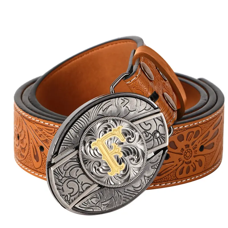 Western Cowboy Initial Letter Self-Defense Knife, Youth Fashion Punk Style Belt, Letter Buckle Belt, Western Belts, Stylish Accessory for Men and Women, Perfect Gift Idea