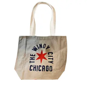 The Windy City Chicago Arch Tote Bag - Natural
