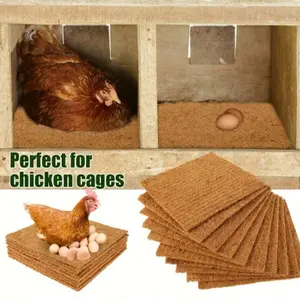 3-Specification Coconut Shell Fiber 6-Pack Poultry Nesting Mat -11.81 X 11.81/11.81 X15.74/15.74X15.74 Inch Moisture Resistant And Insulated Chicken House Mat, Easy To Manage Chicken Nest Box Mat, Suitable For Flower Pots, Window Boxes, Flower Baskets, An