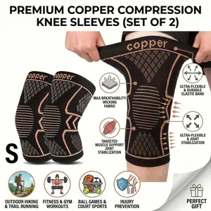 Ultimate Copper Knee Sleeves (2-Pack) - Breathable Support for Every Workout