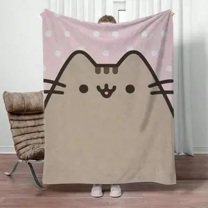 Pusheens Custom Blankets And Throws Large Blanket Sofa Winter Luxury Blankets For Adults Fleece Throw Blanket King Size Knee Nap