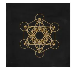 Printed Cotton Crystal Grid - Metatron 12 inches