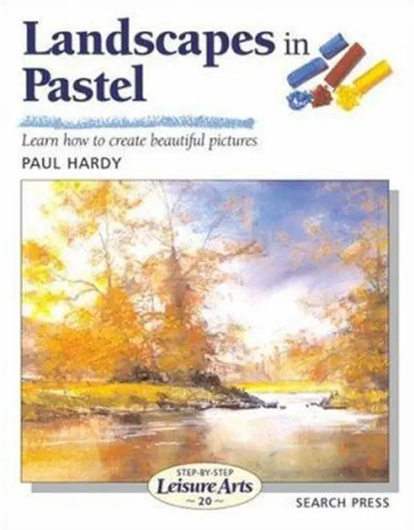 Good Used Pastel Landscape Tutorial Book - Leisure Arts by Paul Hardy, English Paperback Drawing Reference Book with Step-by-Step Demonstrations for Painting Enthusiasts (0.48 lb), Books