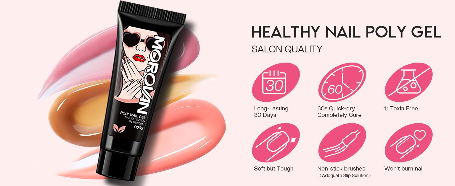 MOROVAN Mother's Day Poly Gel Nail Starter Kit: All-in-One Nail Art Kit for Beginners with UV Lamp, Perfect DIY Nail Extension Gift for Women MOROVAN Mother's Day Poly Gel Nail Starter Kit: All-in-One Nail Art Kit for Beginners with UV Lamp, Perfect DIY Nail Extension Gift for Women