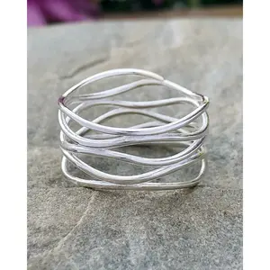 Sterling Silver Wide Layered Ring