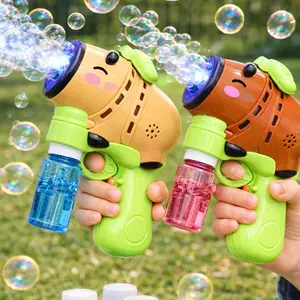 Capybara Bubble Gun Toy w/ Lights – Automatic Kids Bubble Blower + 3 Refills (Cute Animal Design)