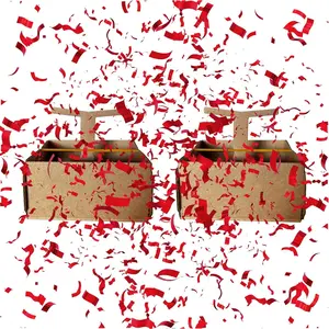 Razzle-Dazzle, Confetti Explosion  Box Insert 3pk  (DIY). Show Them How Much You Cherish Them With Our Exploding Surprise Confetti Add-. (Red: 2 Pack)