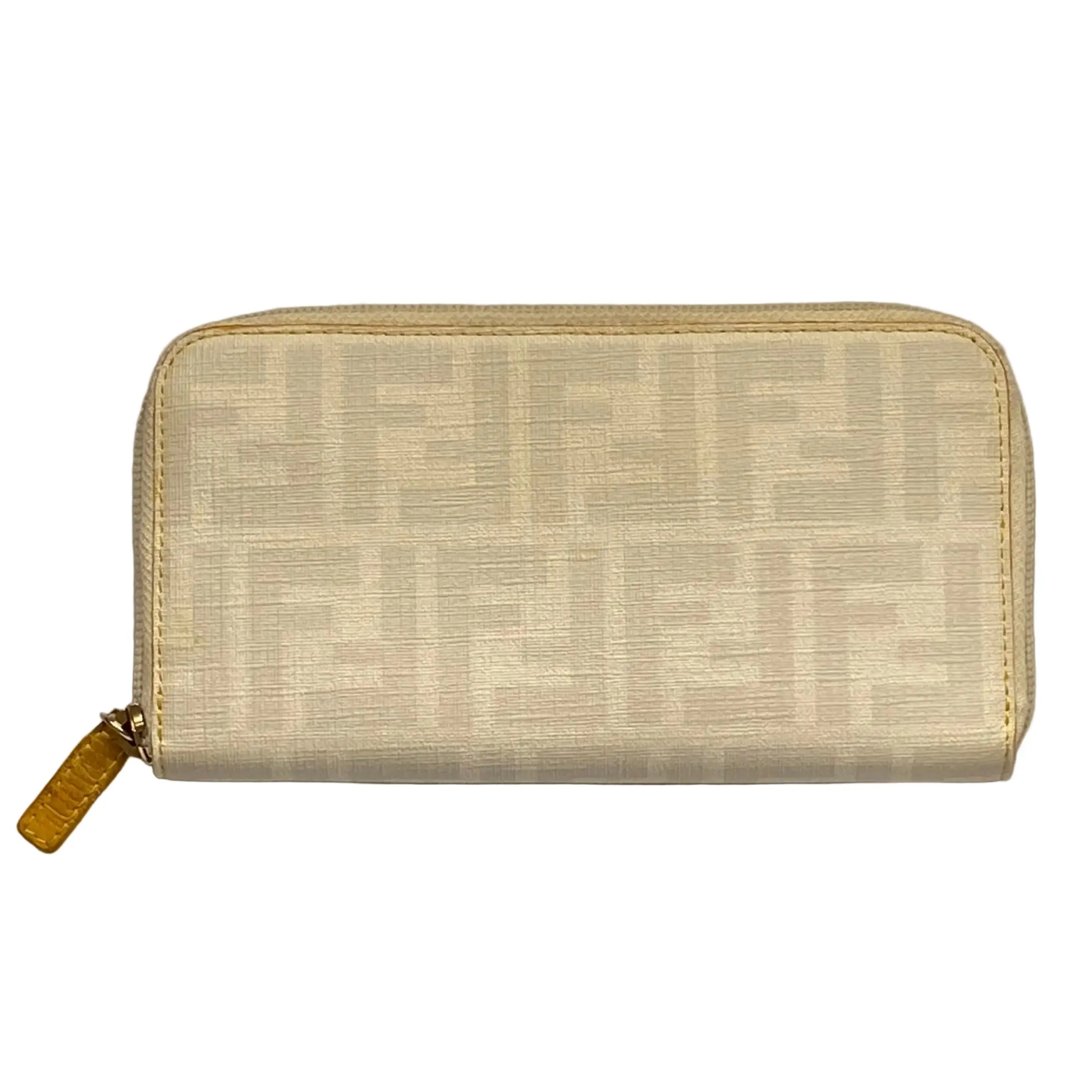 Pre-owned FENDI wallet  Small Leather Goods FINAL SALE NO RETURN NO CANCEL FF monogram zip around long authentic with coa