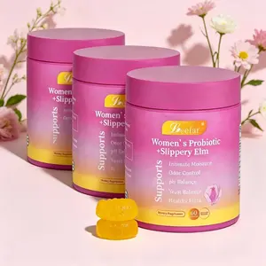 Her Juicy Feminine Probiotics Gummies 60 Count, Hawaiian Pineapple Flavor, All-in-One Women’s Supplement with Slippery Elm, Prebiotics & Lactobacillus Blend, Supports Intimate pH Balance & Dryness Relief & Gut Health