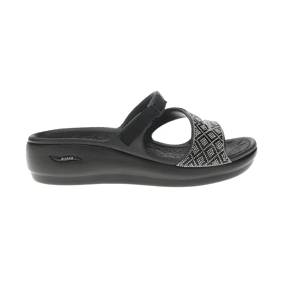 Skechers Womens Arch Fit Ascend Foamies Rhinestone Slide  display picture 2