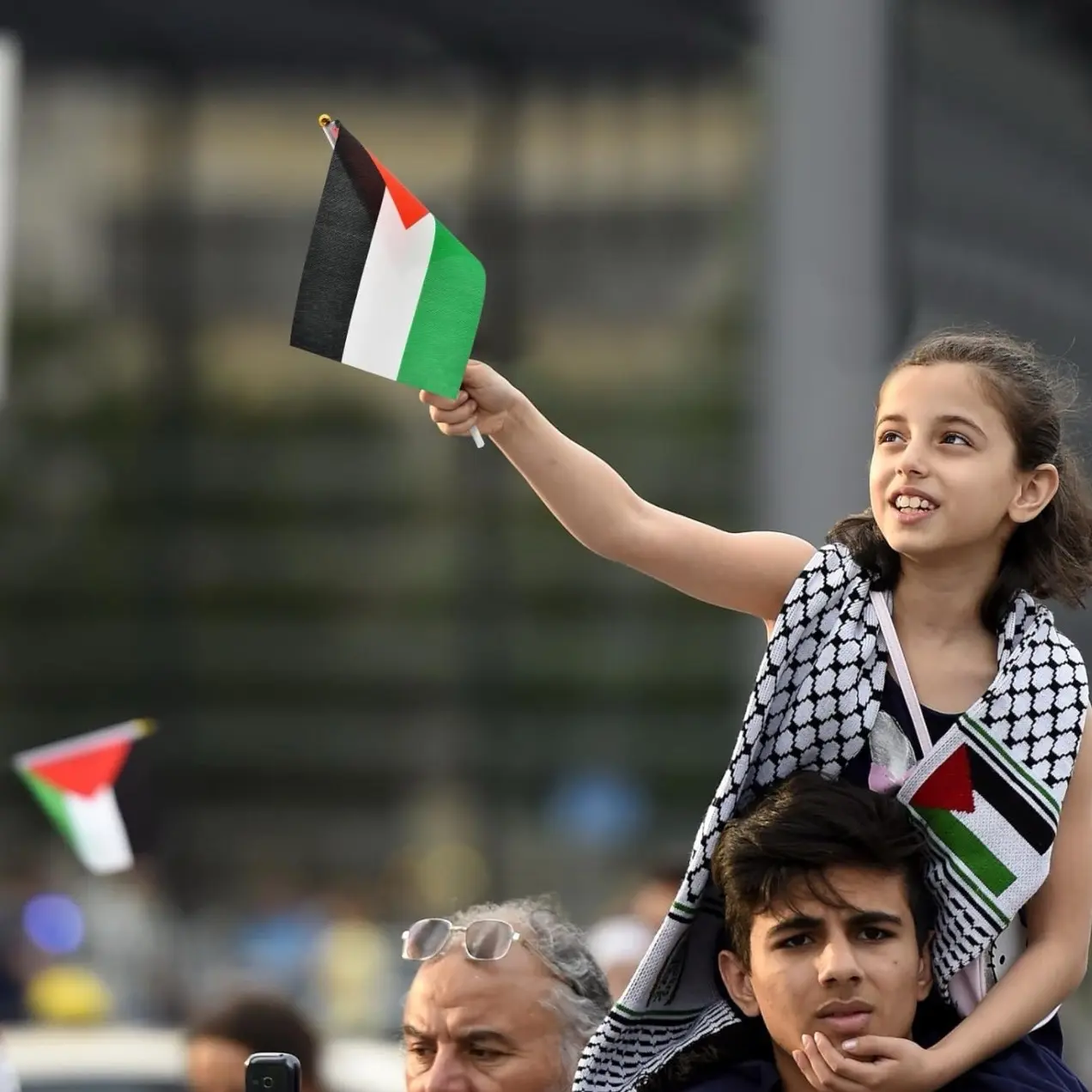Palestine Flag with Stick