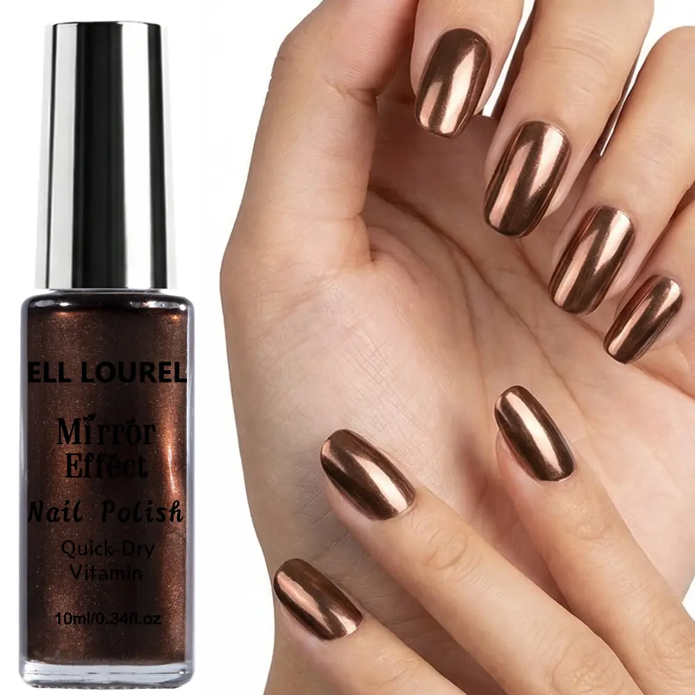 ELL LOUREL Chocolate Mirror At-Home Nail Polish - Smooth, High-Coverage 1-Coat Formula for a Flawless Manicure at Home, Diy Nails At Home