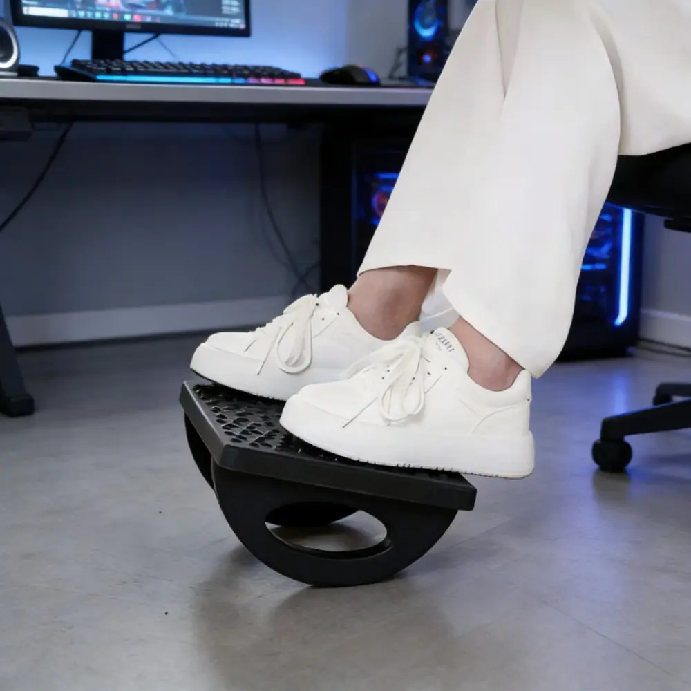 2026 new massage rockable ergonomic home office pedal stool, Foot rest stools, comfortable foot stepping tool under the table, easy to relieve pressure on sedentary legs, suitable for office, study, living room, sedentary people improve happiness