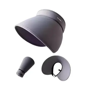 2026 New Model: Women's Summer Sun Hat — Wide-Brimmed, Ice-Silk, Breathable, Open-Top Visor for Face Protection and UV Shielding