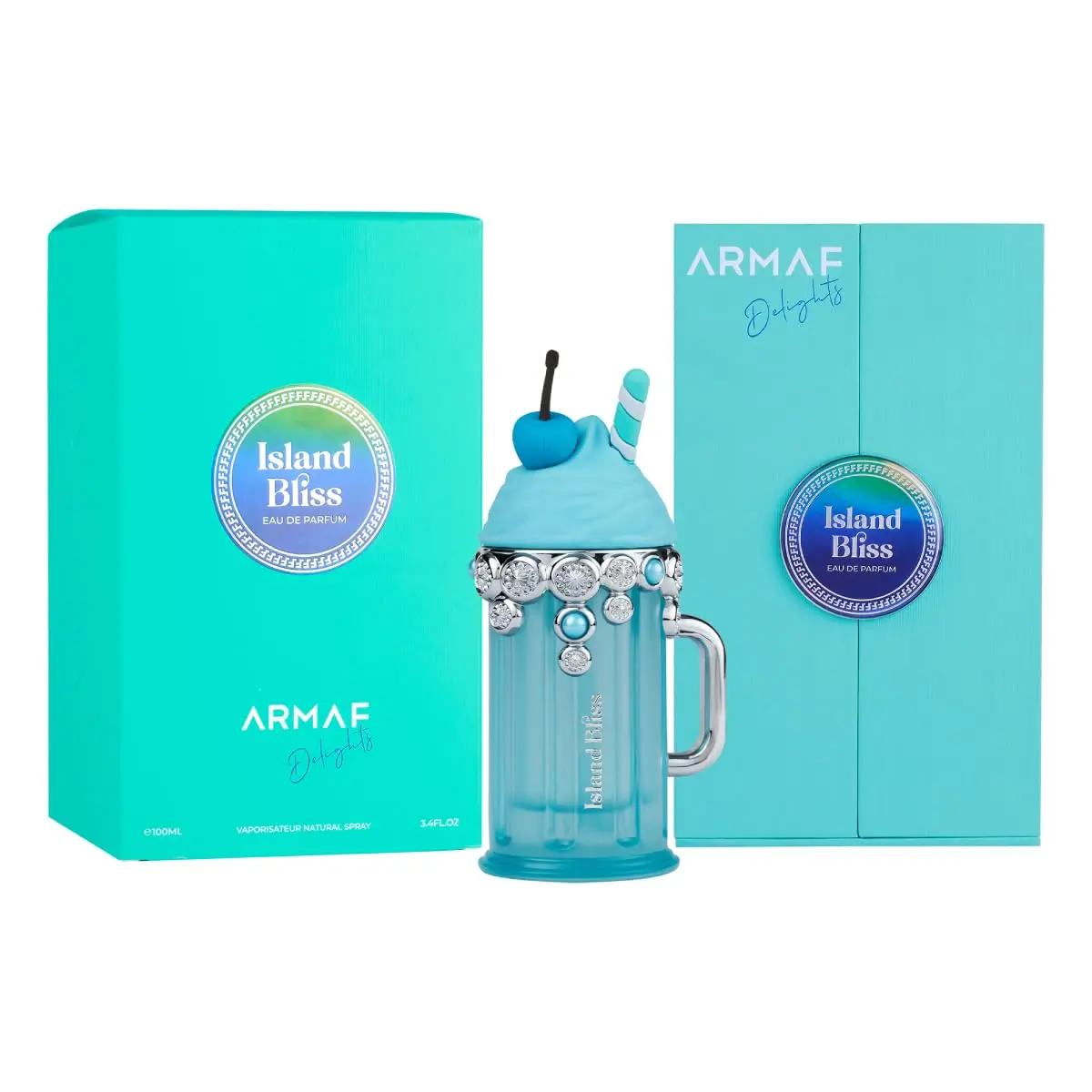 ARMAF Delights Island Bliss for Men Eau de Parfum Spray 3.4 Ounce Tropical Fruity Coconut Vanilla Cologne Perfume
