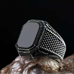 Smart Watch Ring Accessory - ajz2146, Black/Silver Metal, Modern Simple Design, Wearable Tech Fashion Piece, Tech Accessories for Personalized Smart Device Use
