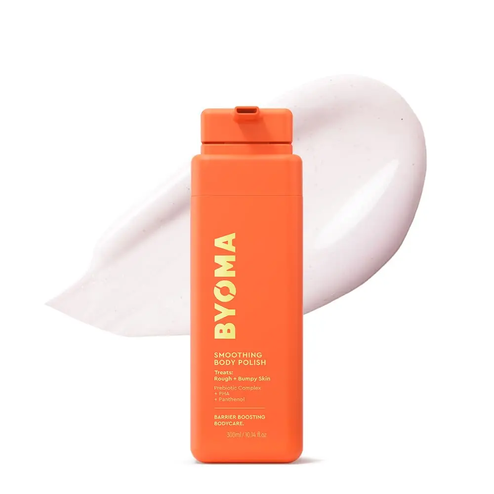 BYOMA Smoothing Body Polish | For Breakouts & Textured Skin, Exfoliating Body Scrub, PHA & Panthenol, Restores Skin Barrier & Soothes Inflammation