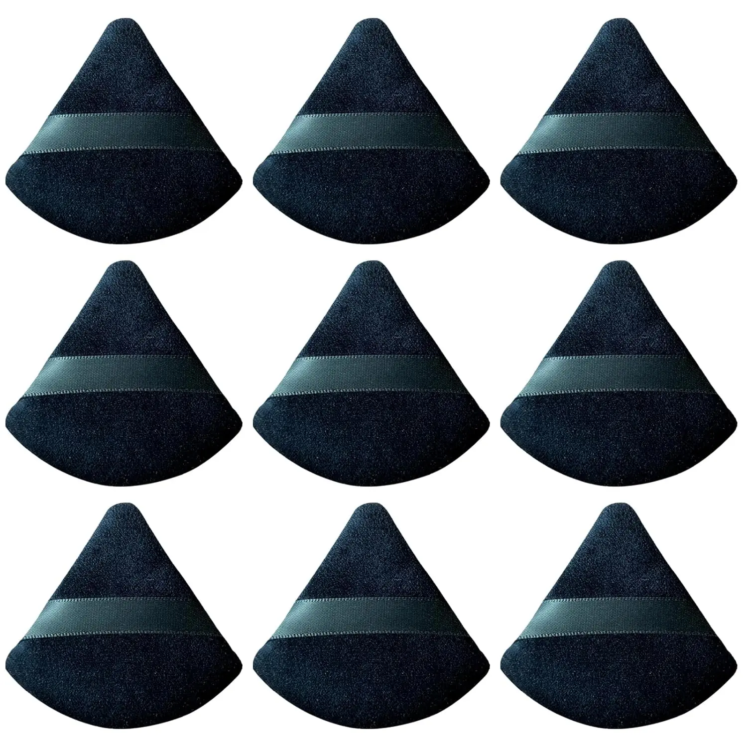 9PCS Powder Puff Face Makeup Sponge – Soft Triangle Puffs for Loose Powder, Foundation & Blending, Reusable Beauty Makeup Puff Set