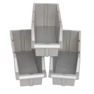 Grey Bins or Dividers for Commercial Bin Rack