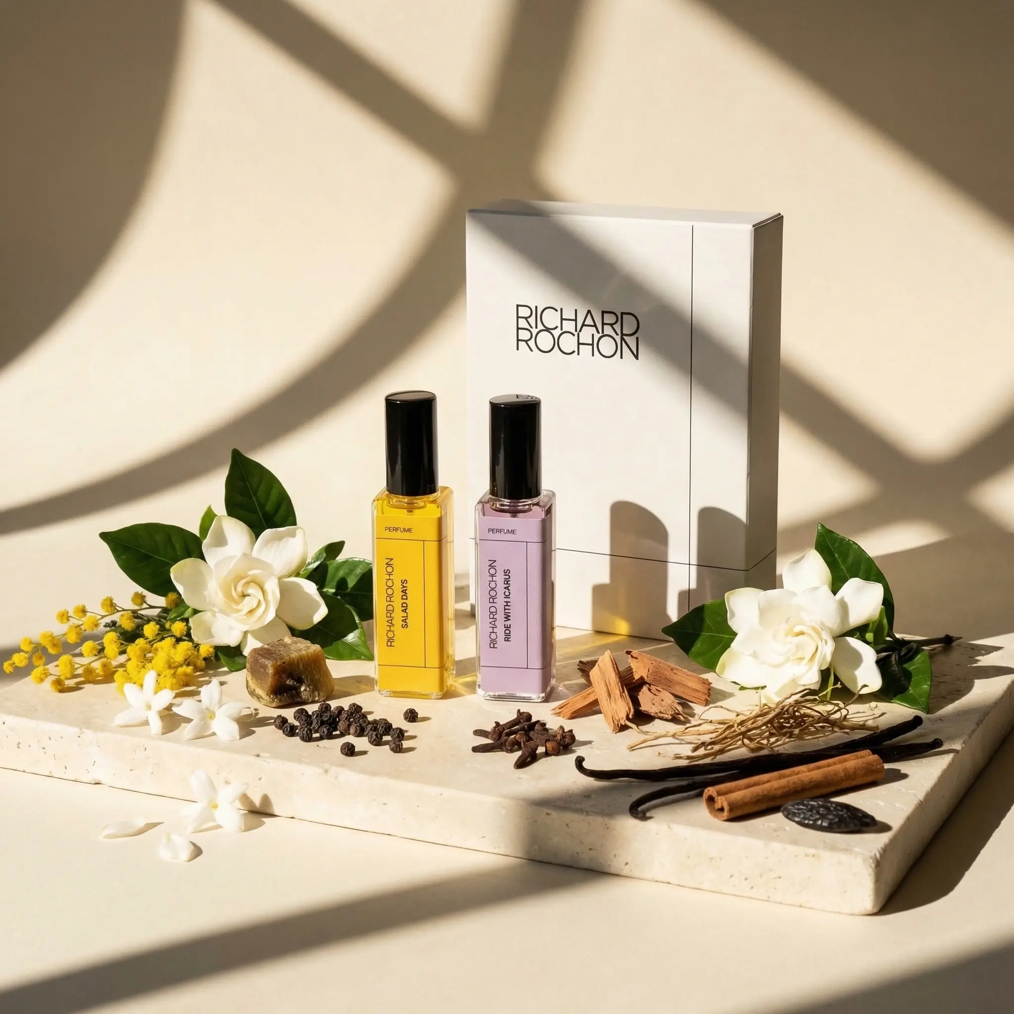 Richard Rochon Duet III | Salad Days + Ride with Icarus | 2 x 20ml Unisex Luxury Perfume Set | Wear Alone or Layered | Perfume Gift Set