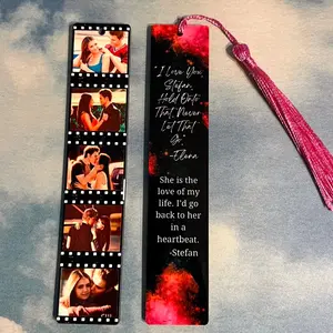 TVD Couples| Stelena| Wooden Bookmark| Double Sided| Sublimated Plastic Plastic Metal Synthetic Synthetic Synthetic PU Leather