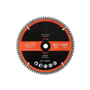 8-1/4-Inch Miter Saw Blade, 80-Tooth Ultra-Fine Finish Professional Woodworking Saw Blade for Miter Saws Table Saws and Circular Saws, Arbor 5/8-inch(16mm)