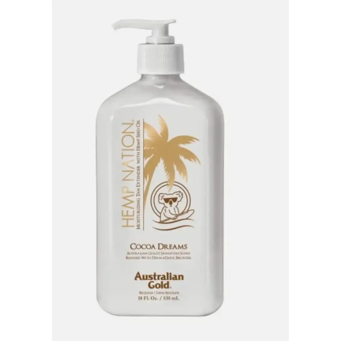 Australian Gold Hemp Nation Cocoa Dreams Tan Extender w/ Derma Dark Bronzer 18oz
