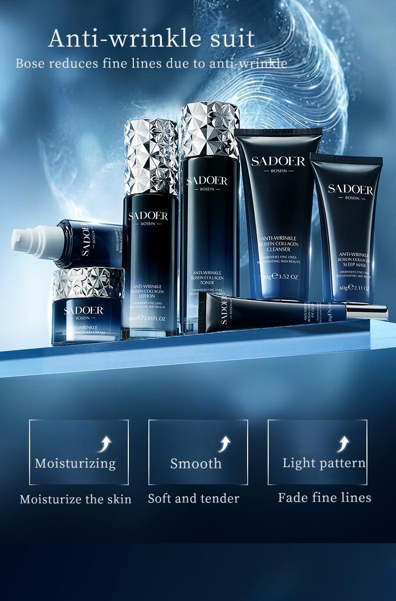 Pro-Xylane & Collagen Skincare Gift Set, Gentle Cleansing and Hydrating Nourishment, 7-Piece Facial Care Collection for Dry Skin, Valentine's Day Gift