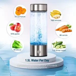 Hydrogen Water Bottle Generator 3 Min SPE PEM Tech 2025 Model 420ML Portable Hydro Water Bottle Machine for Travel Wellness Recovery Ideal for Kids Men Women Drinkware Tumbler Mug Cup Bottled