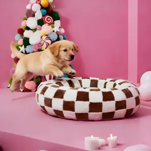 Pet Round Bed – A cozy experience designed for cats and dogs. Available in multiple sizes, made of polyester — a fluffy cloud bed with calming benefits. mat