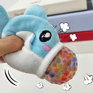 New Year Plush Toy Stress Relief Squeeze Bubble Ball, Creative Animal Pop Fidget Toy, Holiday Gift, Easter Gift Idea
