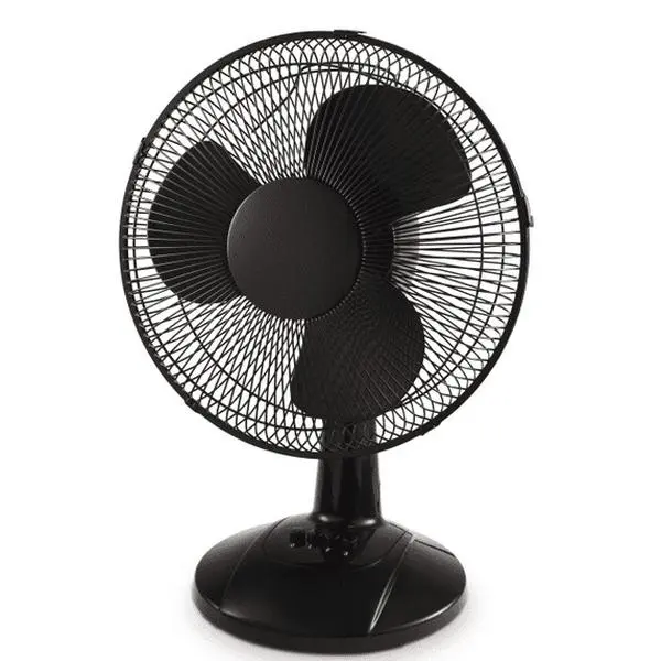 Mainstays 12-Inch Table Fan with Adjustable 3-Speed Settings and Oscillation, Black, FT30-8MBBV
