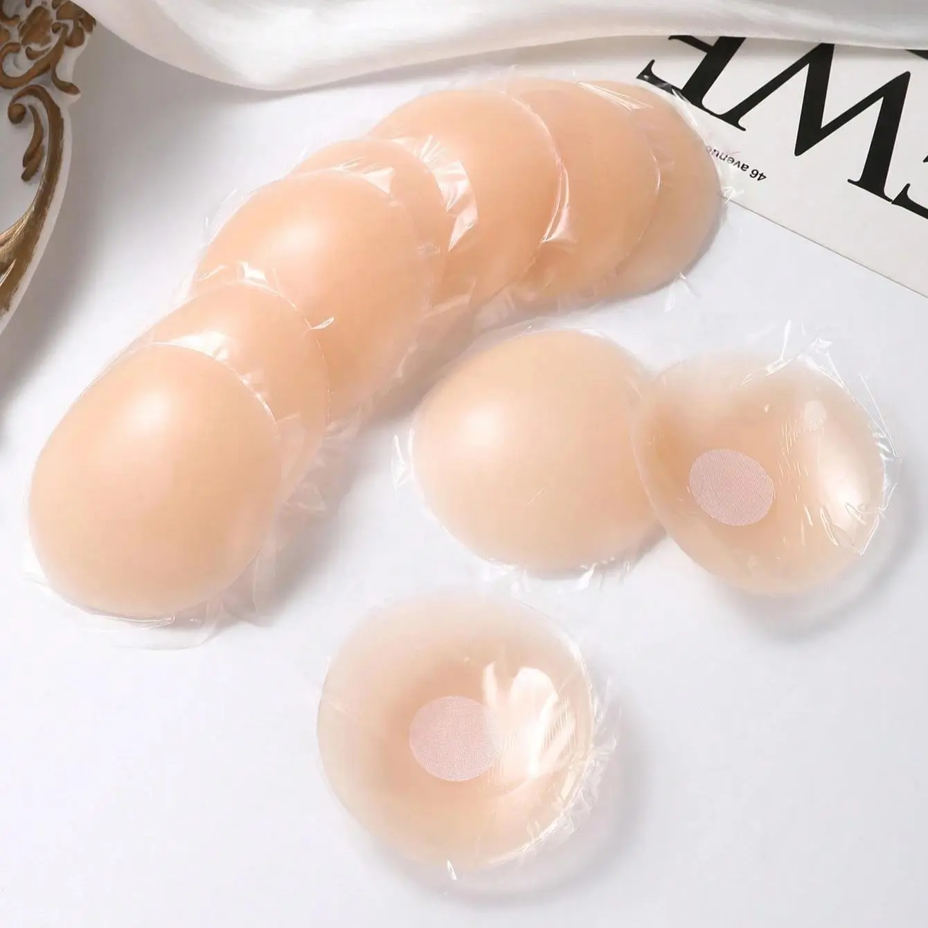 10pcs Reusable Silicone Nipple Covers, Invisible Non-Marking Breast Petals for Women, Comfortable Discreet Pasties